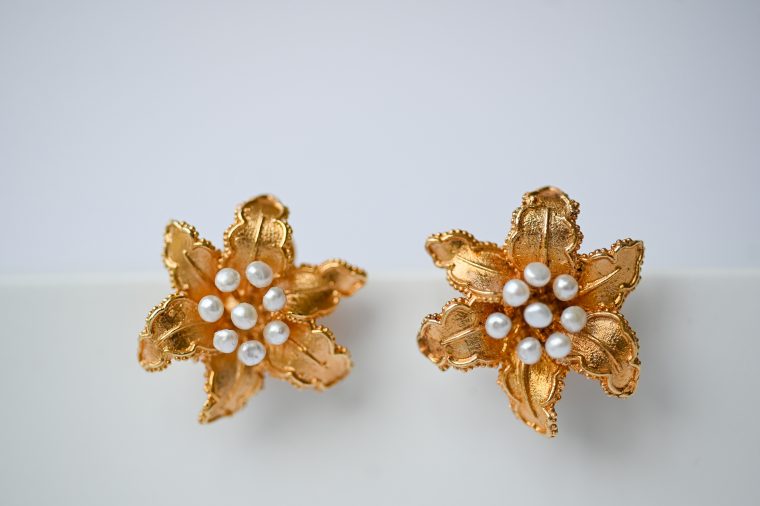 Asiatic Lily Earrings- Gold Plated - Image 5