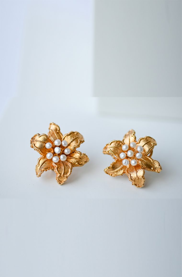 Asiatic Lily Earrings- Gold Plated