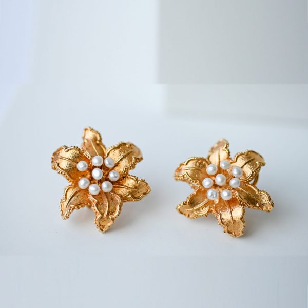 Asiatic Lily Earrings- Gold Plated