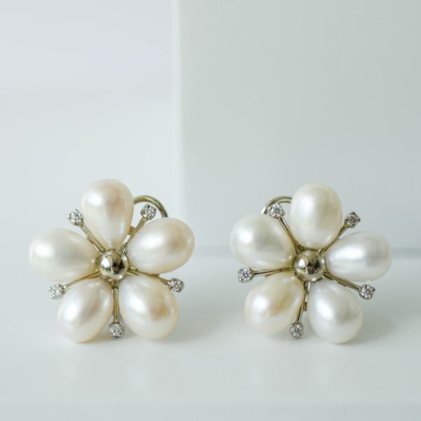 White Champa Earrings