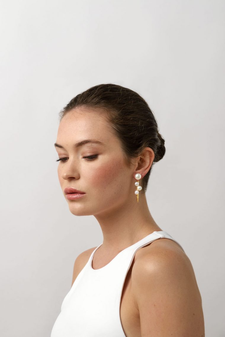 Pearl Spike Earrings - Image 2