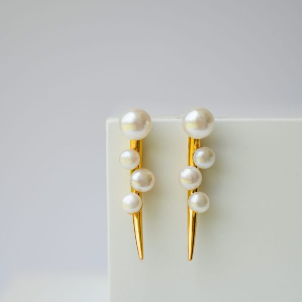 Pearl Spike Earrings
