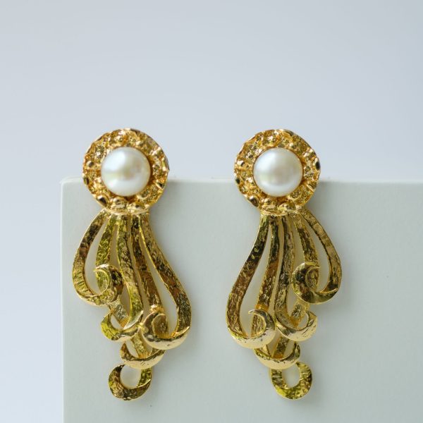 Gilded Molten Tail Earrings
