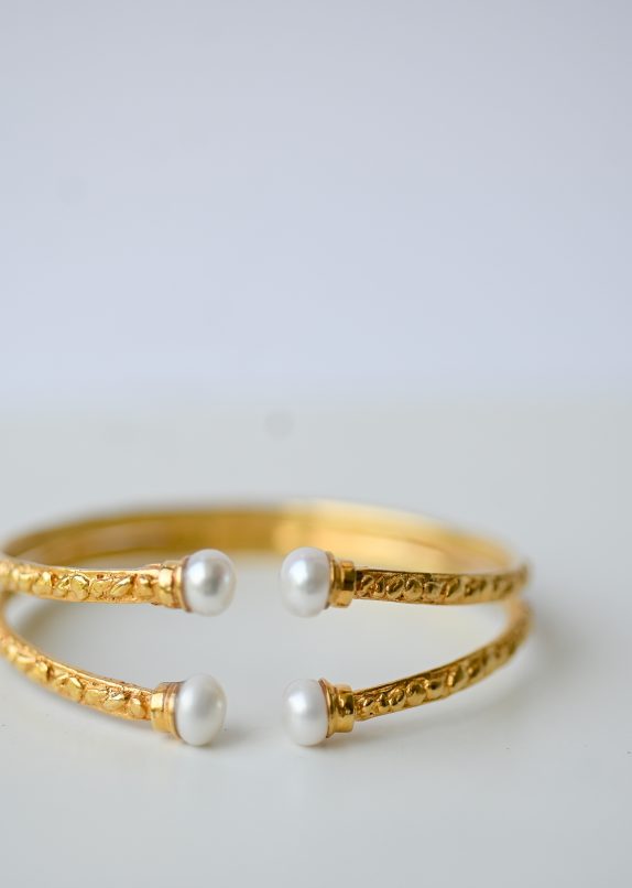 Gilded Molten Double Bangle - Image 3