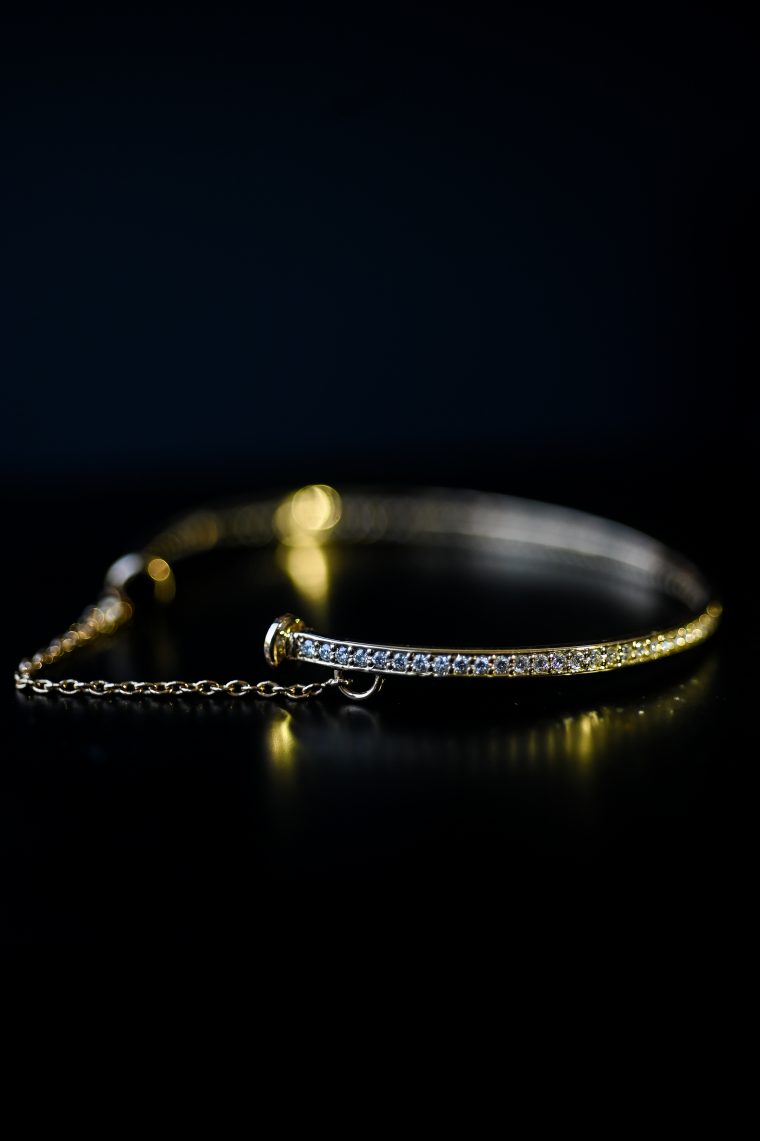 Elliptical Diamond Bangle