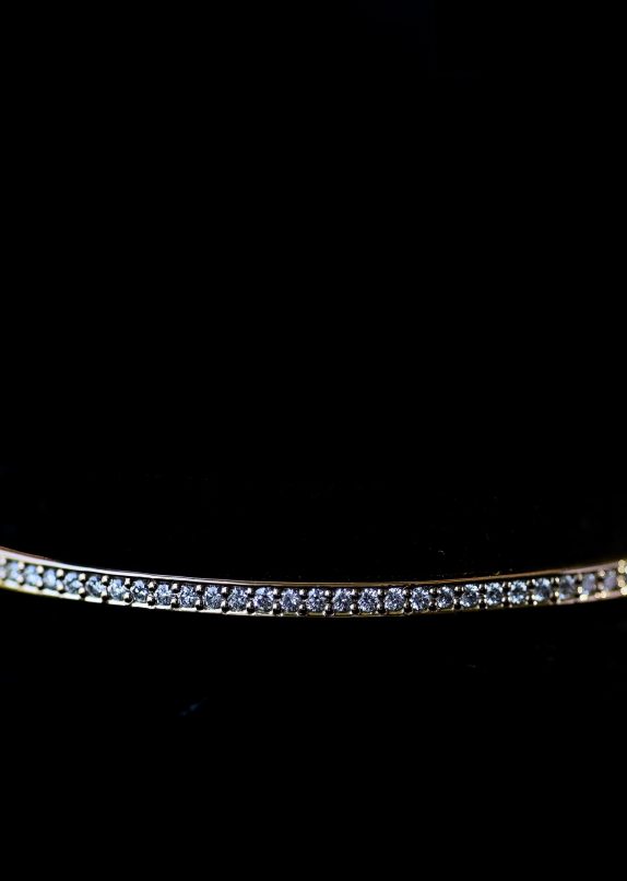 Elliptical Diamond Bangle - Image 3