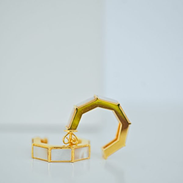 Mother of Pearl Hoops