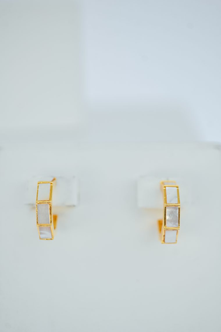 Mother of Pearl Hoops - Image 4