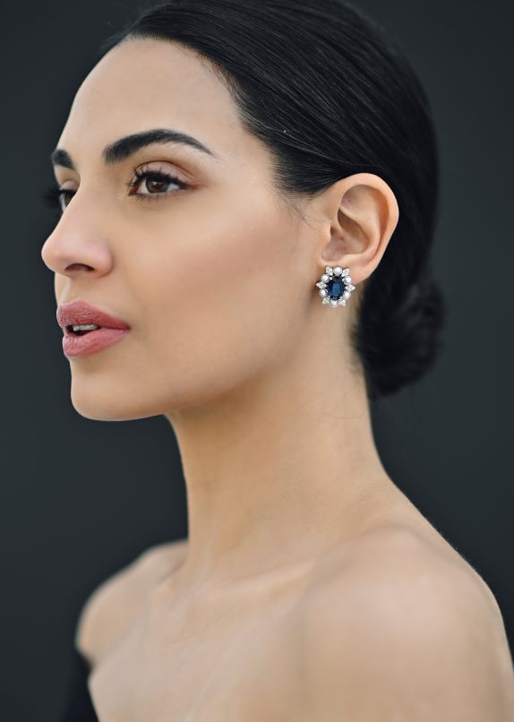 Azure Diamond Studs - Image 2