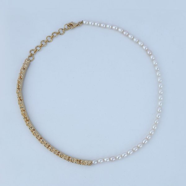 Gilded Molten Pearl Necklace Gilded Molten Pearl Necklace