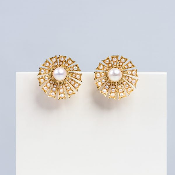 Pearl Oyster Earrings – Gold Plated