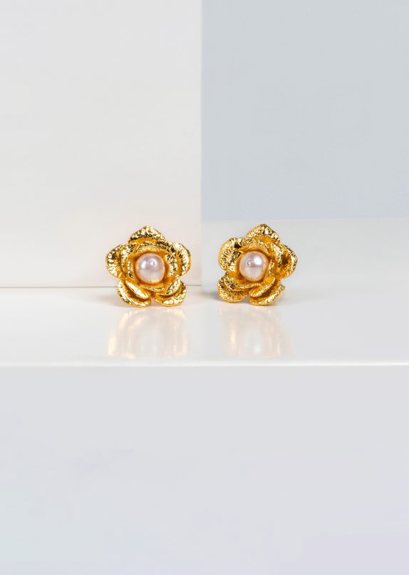 Begonia Earrings - Gold Plated - Image 3
